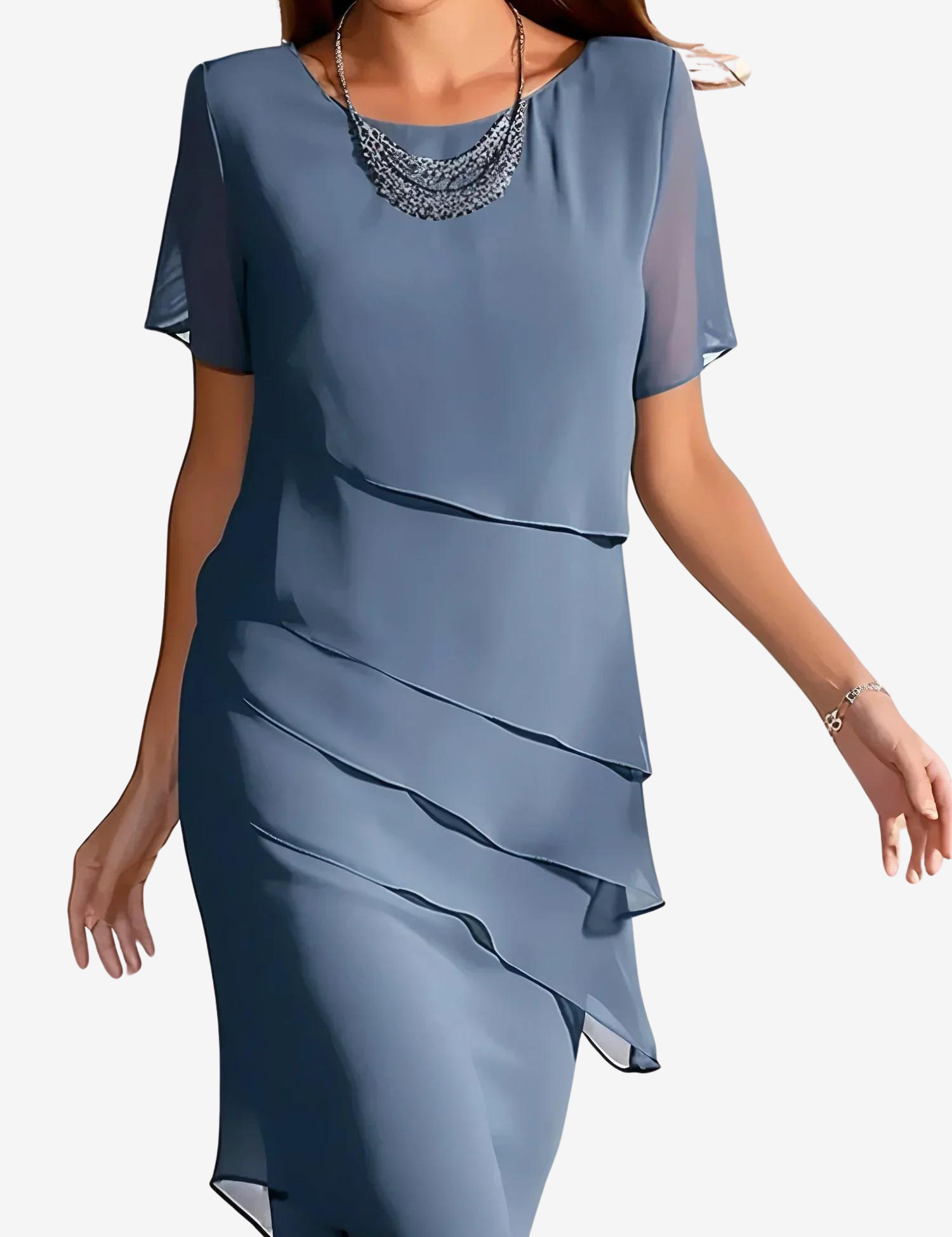 Flattering Women's Maxi Dress - Elegant Summer Dress for Formal Occasions 1