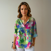 Floral Print Blouse for Women - Elegant Summer Top 3