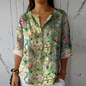 Floral Print Blouse for Women - Elegant Summer Top 6