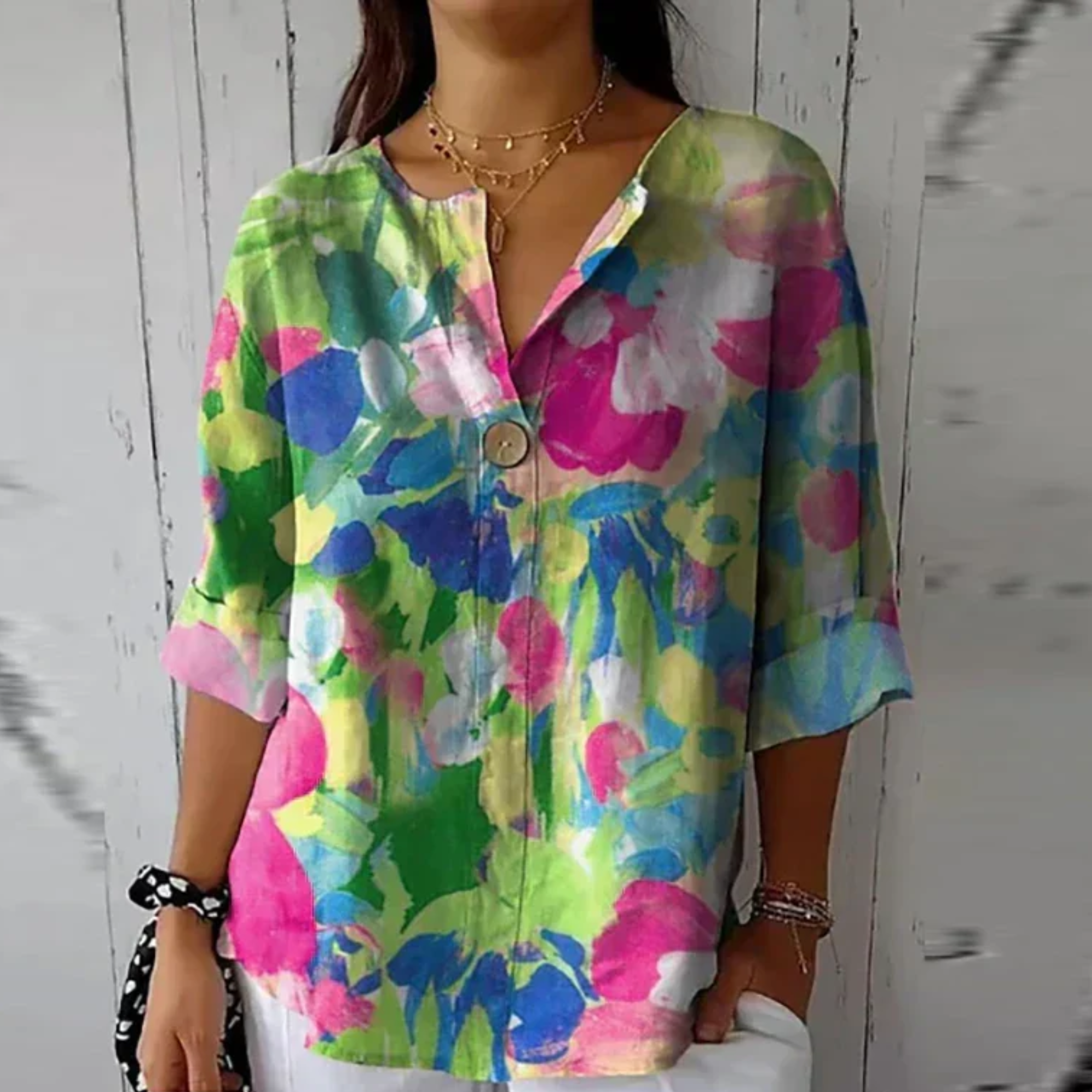 Floral Print Blouse for Women - Elegant Summer Top 7