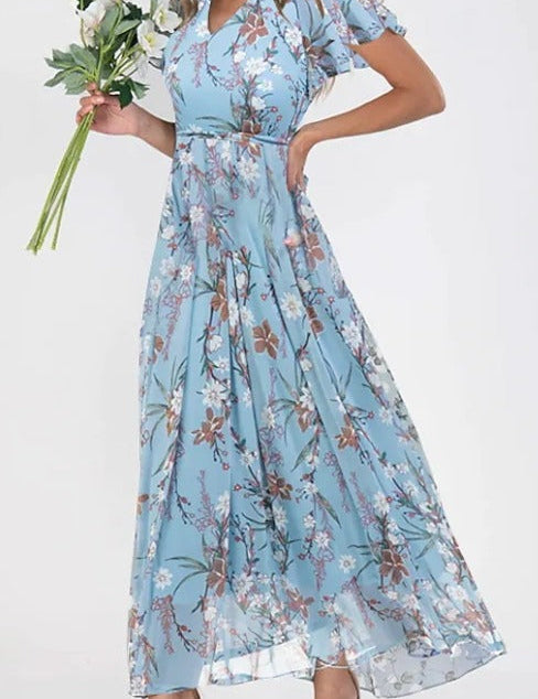 Lilia | Elegant Floral Midi Dress