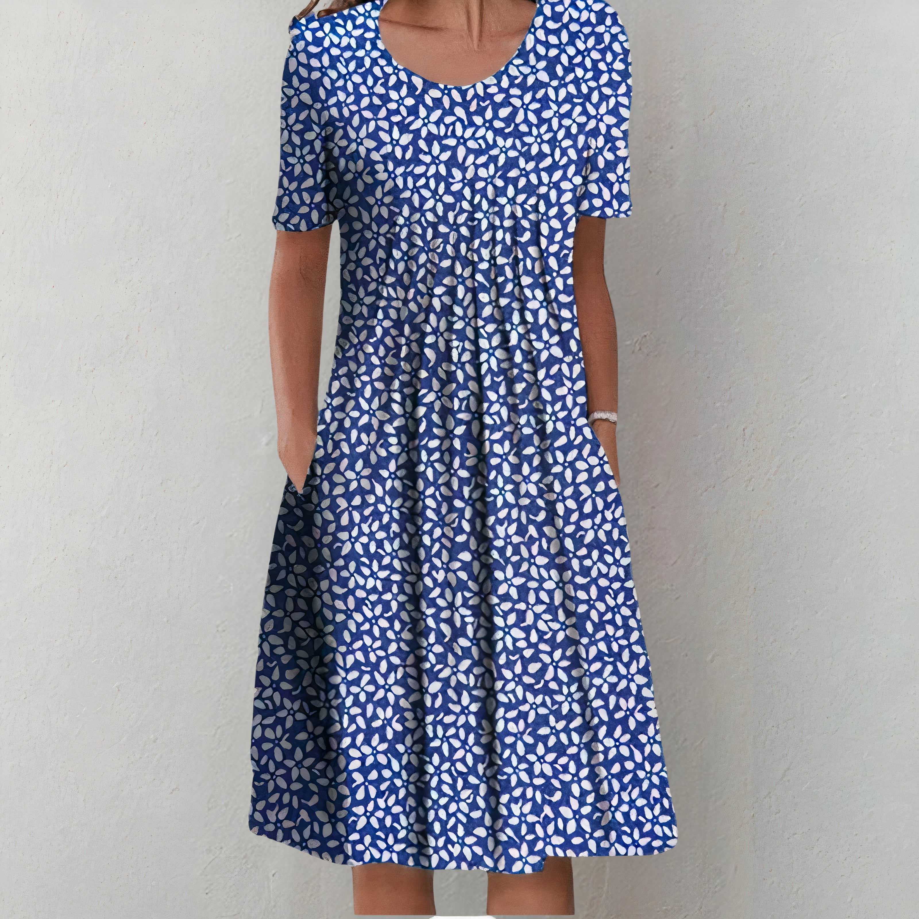 Blue with Flowers