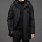 Men's zipper hood long jacket | winter-4
