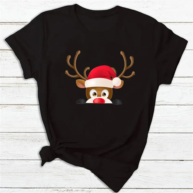 Black - Reindeer with Santa Hat