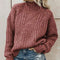 Oversize roll collar sweater for women-3