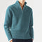 Men's Quarter-Zip Sweater - Soft Knit Fabric - High Collar - Ribbed Cuffs & Hem-2