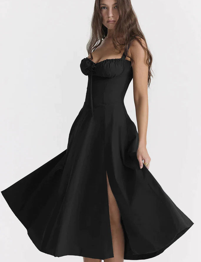EILISH | Midi Bustier Corset Sun Dress