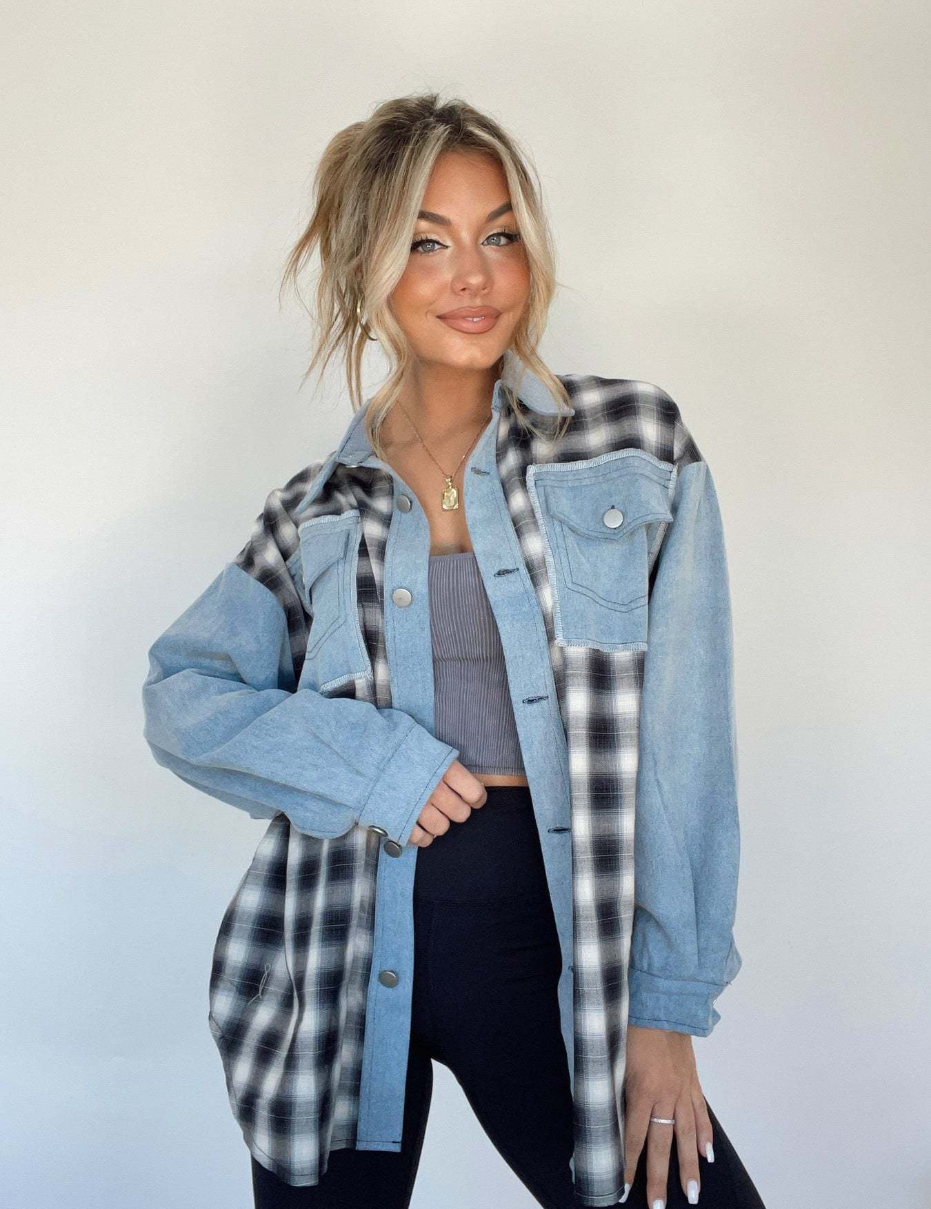 LILY | Stylish Oversize Retro Denim Shirt
