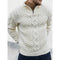 Men’s Knit Sweater – Cable Knit – High Neck Zip – Regular Fit – Ribbed Hem Cuffs-1