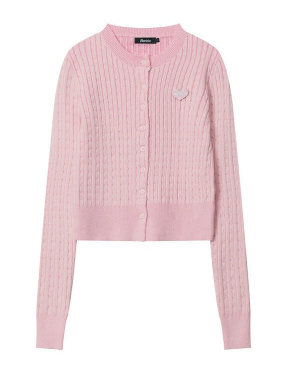 Knitted cardigan with long sleeves and embroidered top-2