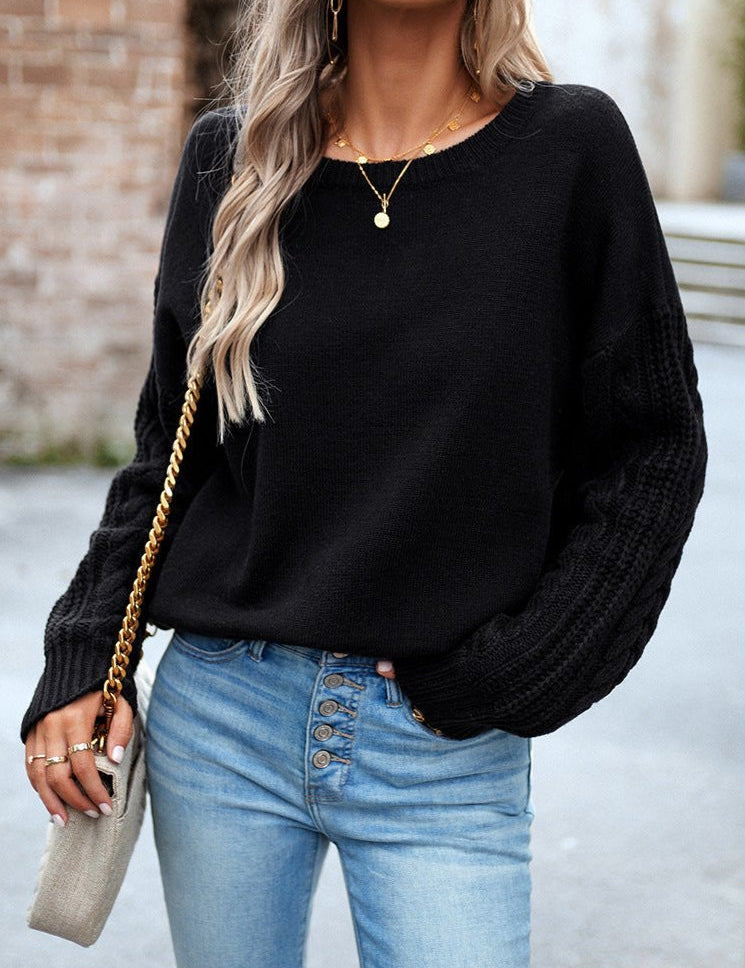 Long -sleeved women circular sweaters - warm & stylish in winter-4