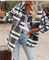 Women's warm button down checked shirt jacket | winter-1