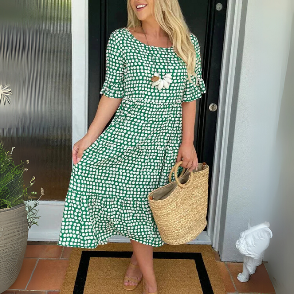 Relaxed Tiered Midi Dress for Women - Elegant Summer Style 3