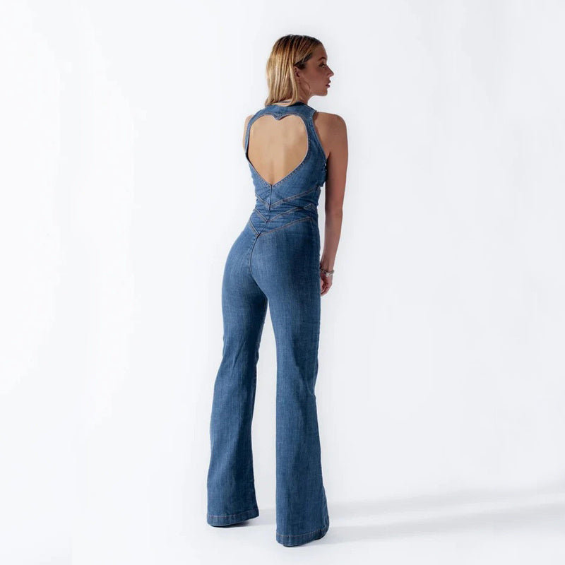 Roxanne Denim Delight | Stylish Jumpsuit