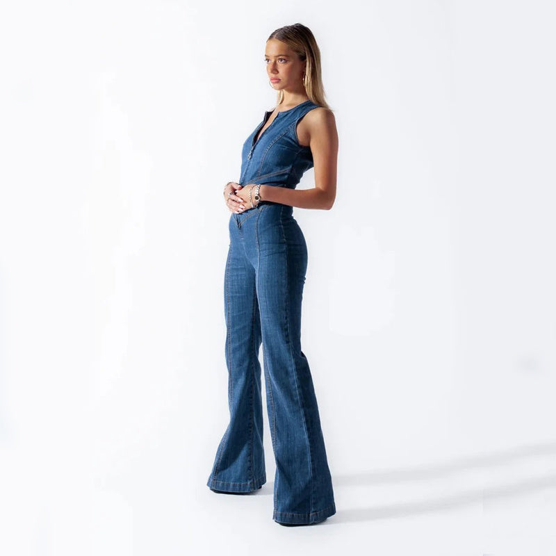 Roxanne Denim Delight | Stylish Jumpsuit