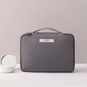 Spacious waterproof makeup and toiletry organizer with travel design