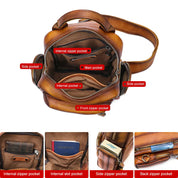 Liam | Vintage Cowhide Leather Shoulder Bag Travel Bag