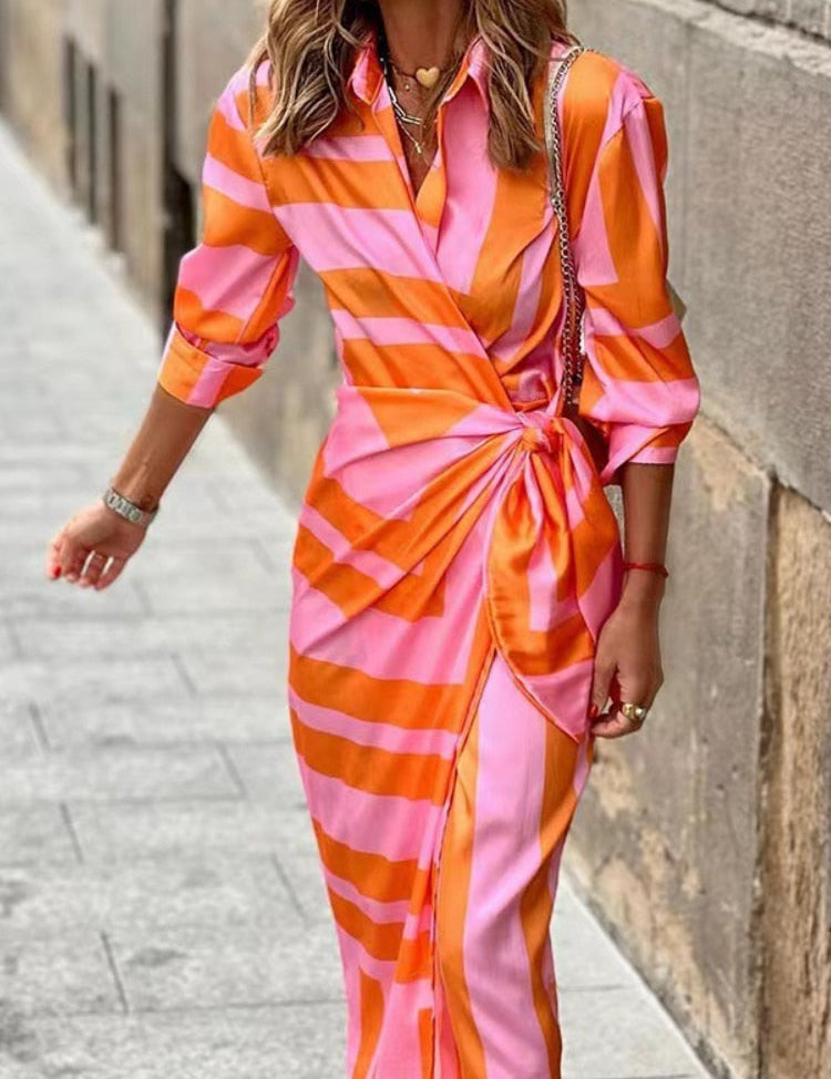 TANYA | Chic Summer Dress Orange Pink
