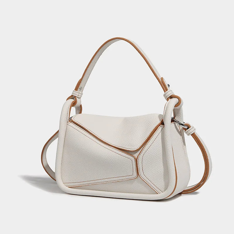 Amara | Geometric PU Leather Crossbody Sling Handbag