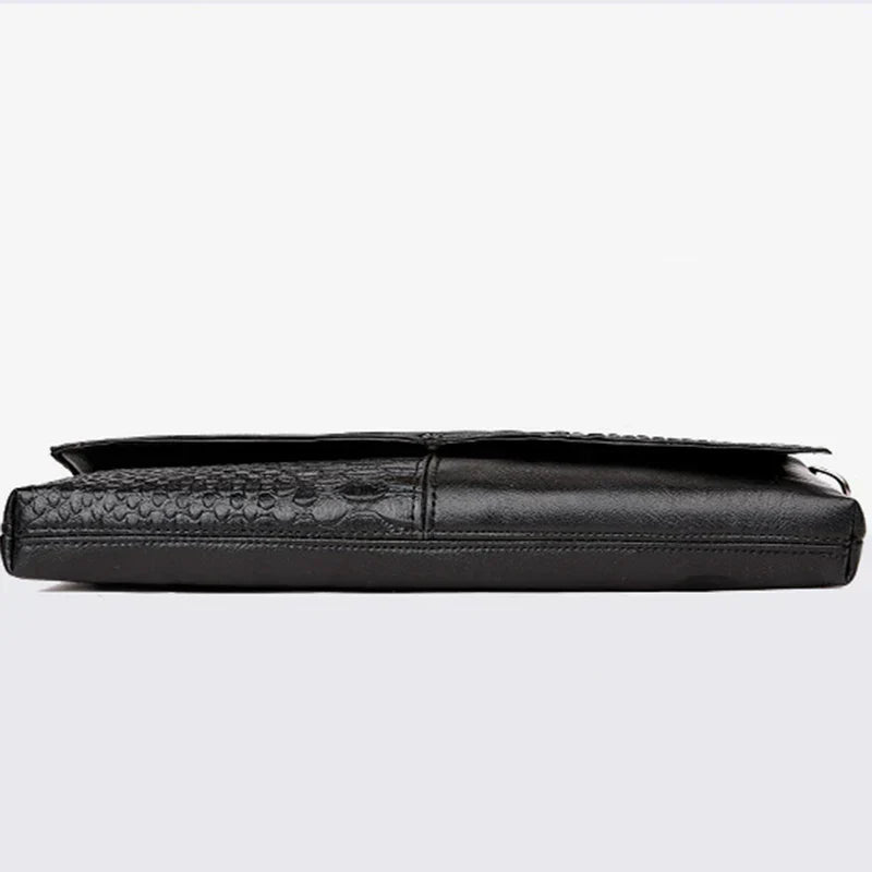 Clara | Retro Leather Shoulder Bag with Crocodile Pattern