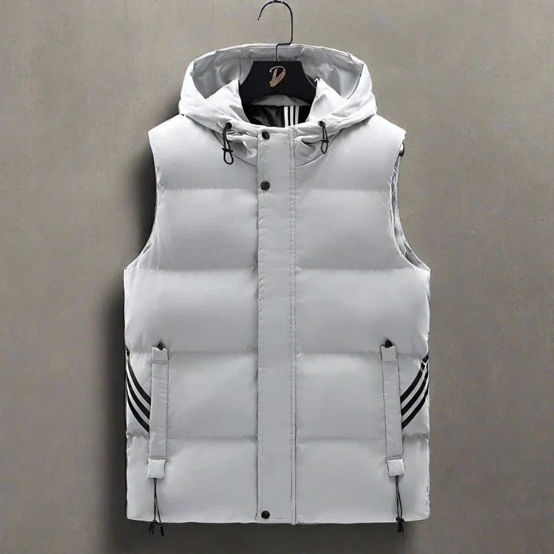 RAW Hooded Bodywarmer | Sporty Quilted Men's Vest with Hood