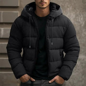Men's buffer winter zipper jacket | Hood-3
