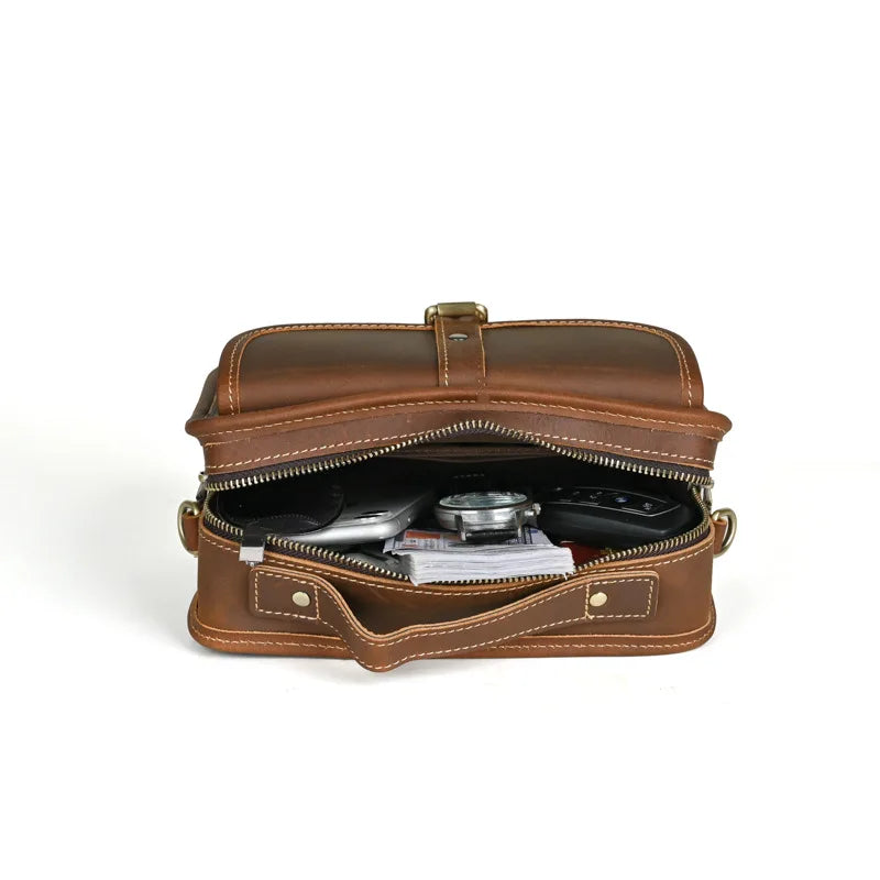 Lucas | Retro Leather Small Crossbody Messenger Bag