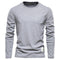 Long-sleeve casual crewneck tee for men-2