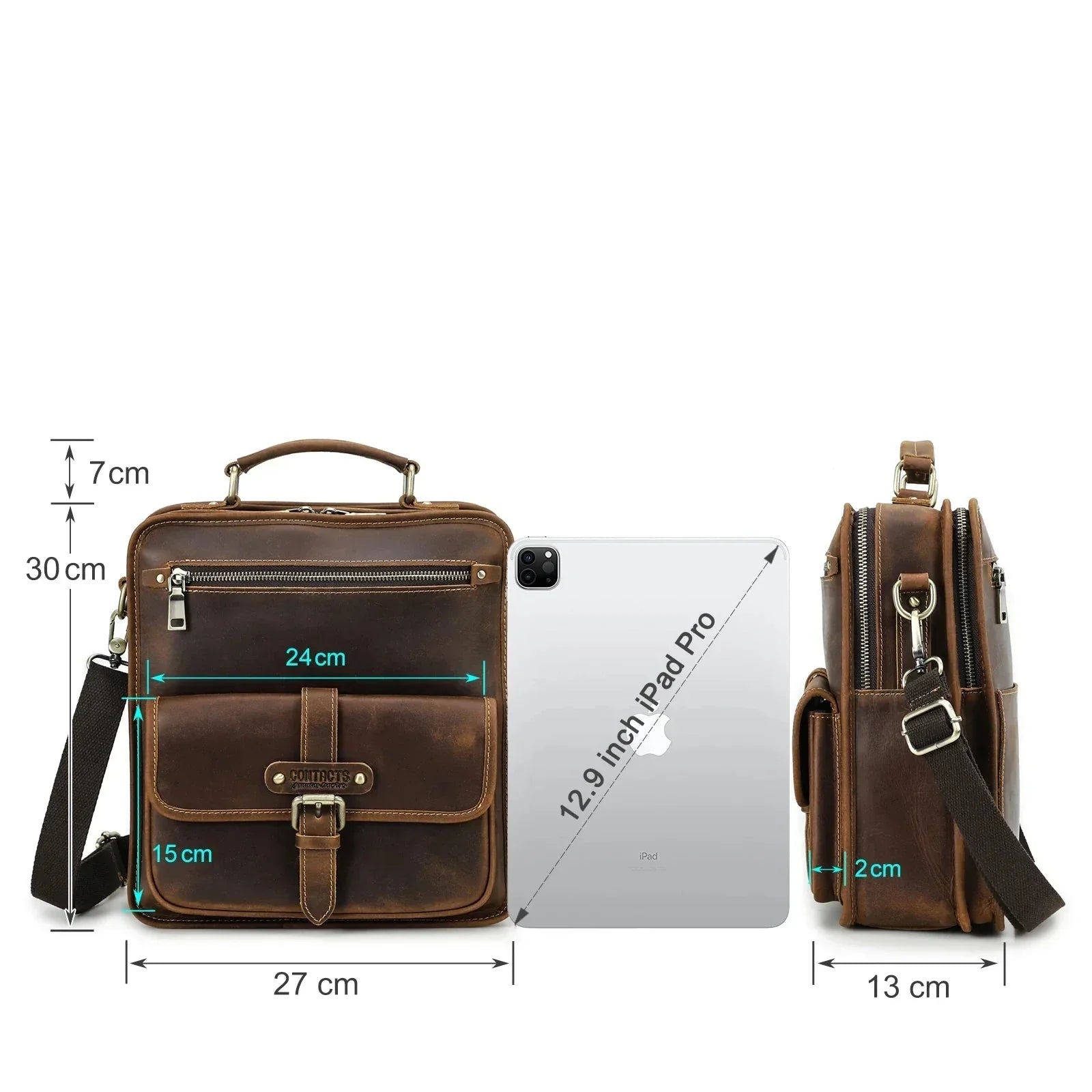 Lucas | Leather Crossbody Messenger Bag