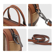 Iris | Vintage Plaid Canvas Shoulder Bag