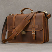 Daniel | Men's Leather Crossbody Messenger Laptop Bag Travel Bag