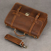 Daniel | Men's Leather Crossbody Messenger Laptop Bag Travel Bag