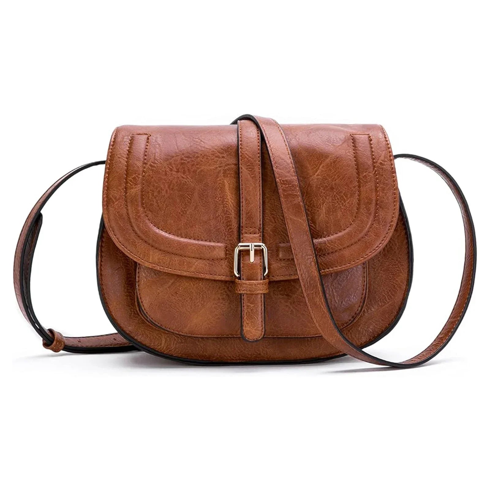 Charlotte | Women's Vintage PU Leather Saddle Bag