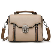 Lotte | Retro Leather Handbag with Buckle for Women