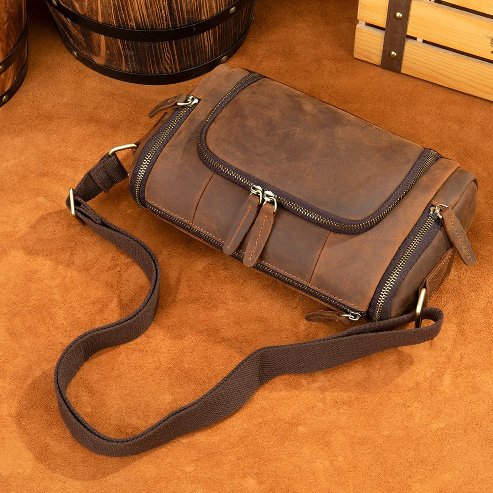 Kai | Men's Vintage Leather Crossbody Sling Travel Bag