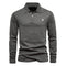 Men’s Long Sleeve Polo Shirt - Half Zip - Smart Casual - Structured Collar-6