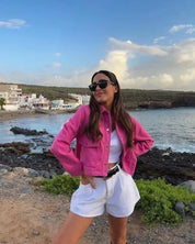 FIONA | Short Jacket with Front Pockets Style