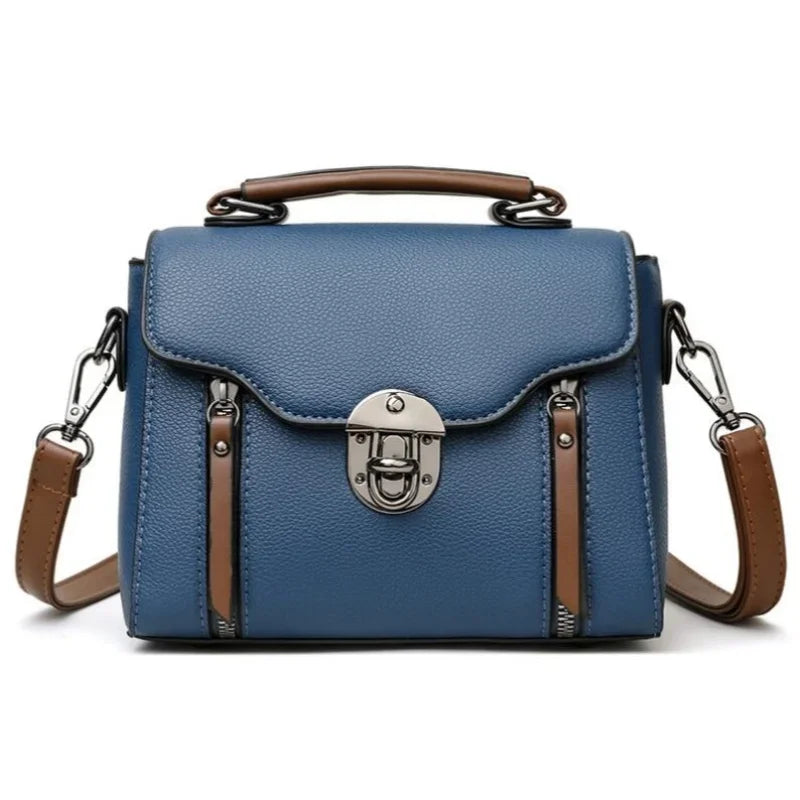 Lotte | Retro Leather Handbag with Buckle for Women