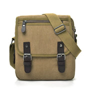Luca | Small Canvas Crossbody Messenger Bag with Multiple Compartments