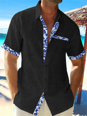 Luis | Tropical Breeze Trimmed Button-Up Shirt
