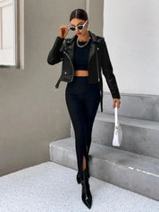 Kaia | Midnight Rebel Moto Jacket