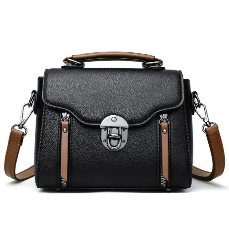 Lotte | Retro Leather Handbag with Buckle for Women