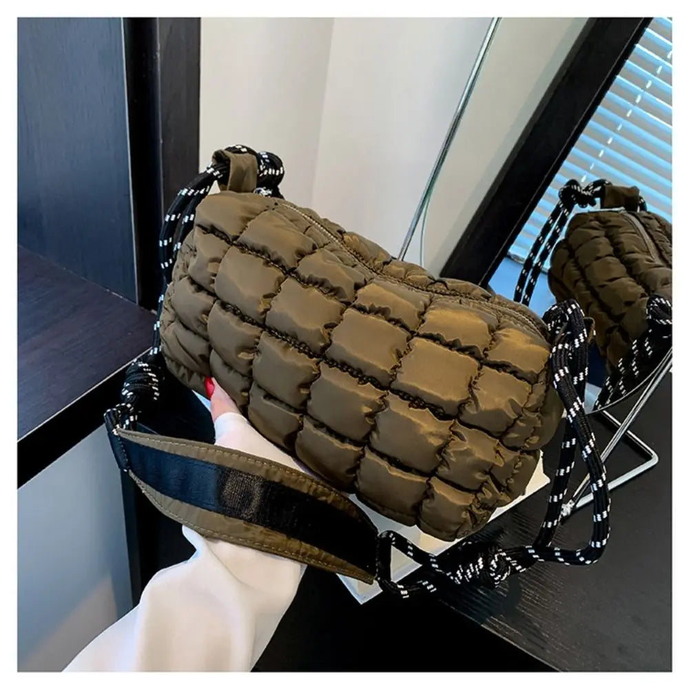 Eva | Quilted Waterproof Nylon Crossbody Travel Shoulder Bag