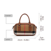 Iris | Vintage Plaid Canvas Shoulder Bag