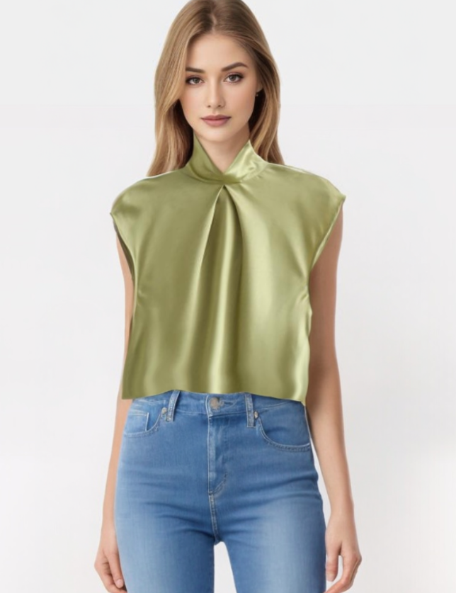 LYRA | Elegant Satin Sleeveless Blouse