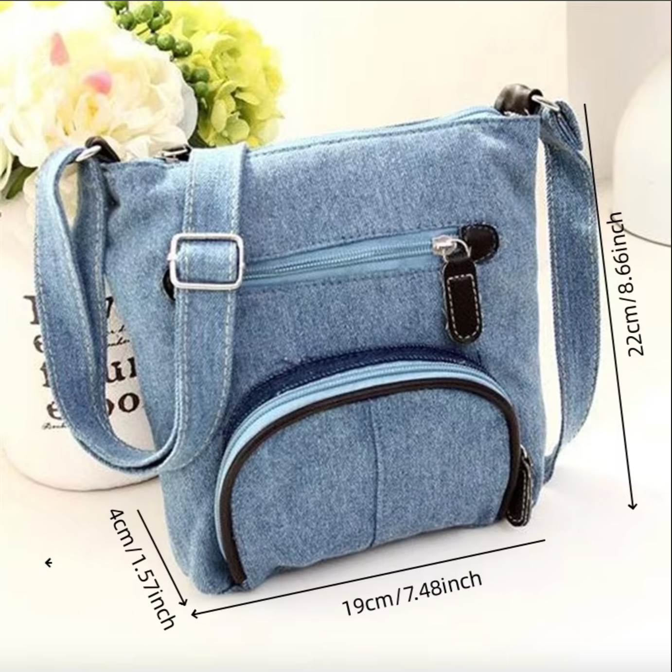 Lena | Mini Denim Crossbody Bag