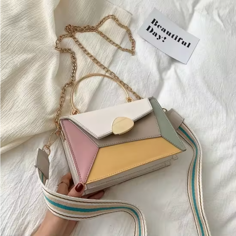 Mila | Geometric Charm Chain Satchel