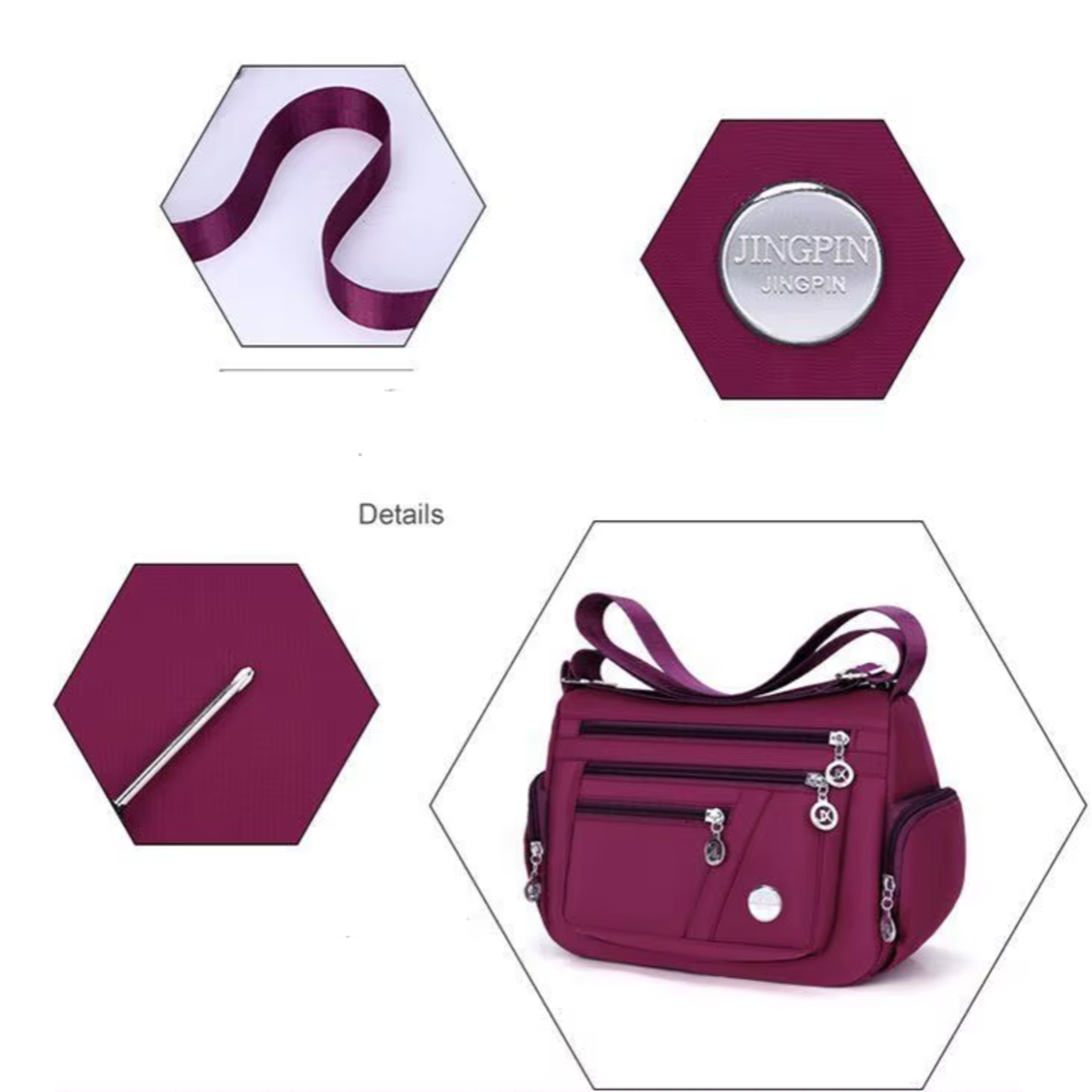 Elise | Elegant Large Capacity Shoulder Bag for Travel