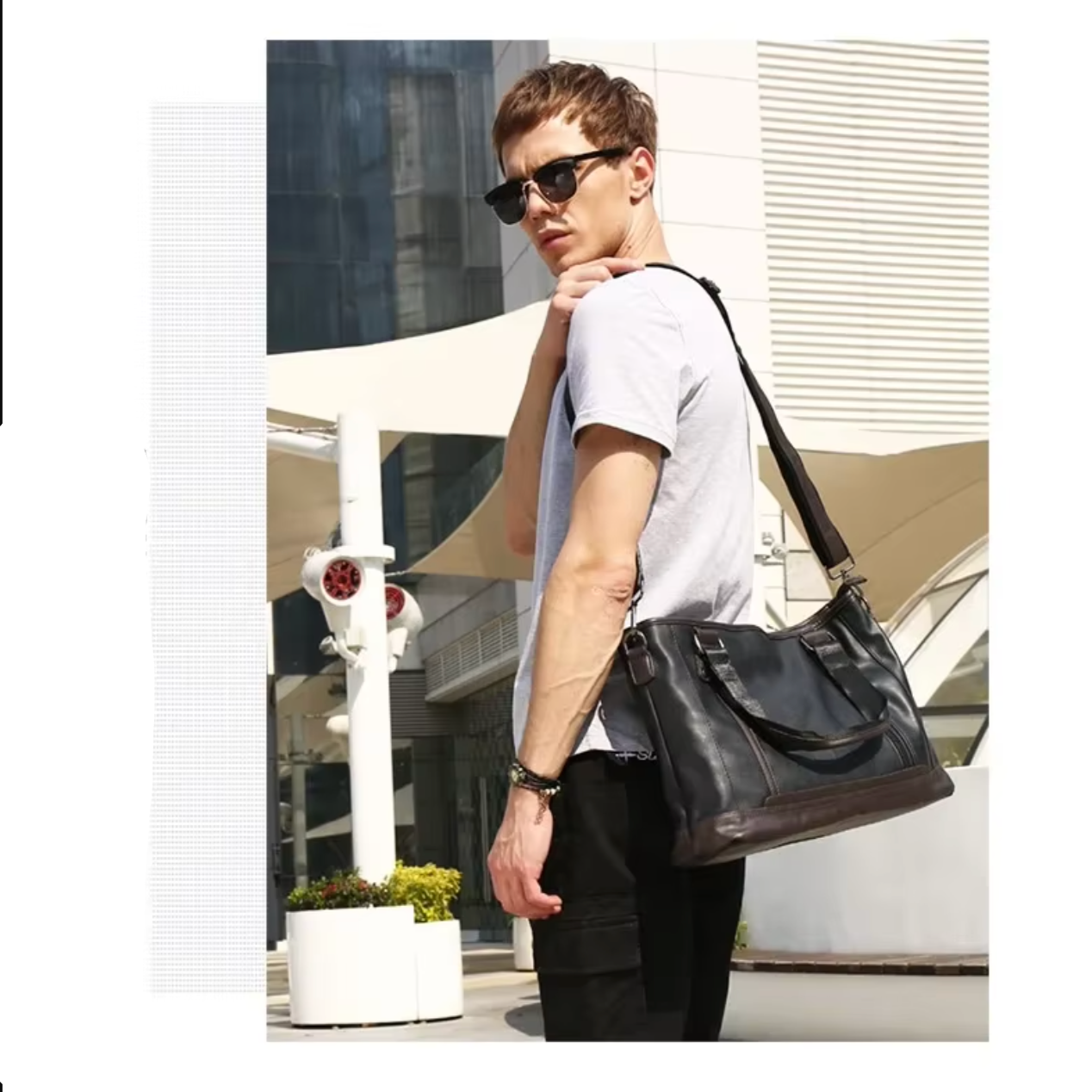 Jack | Stylish Men's PU Leather Travel Crossbody Messenger Bag