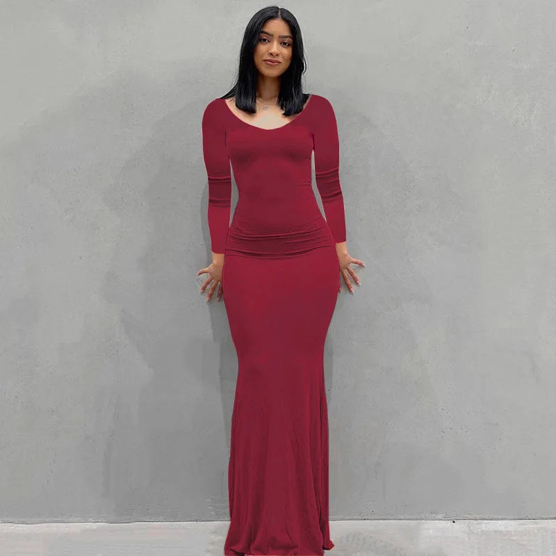 Wine Red-Long Sleeve